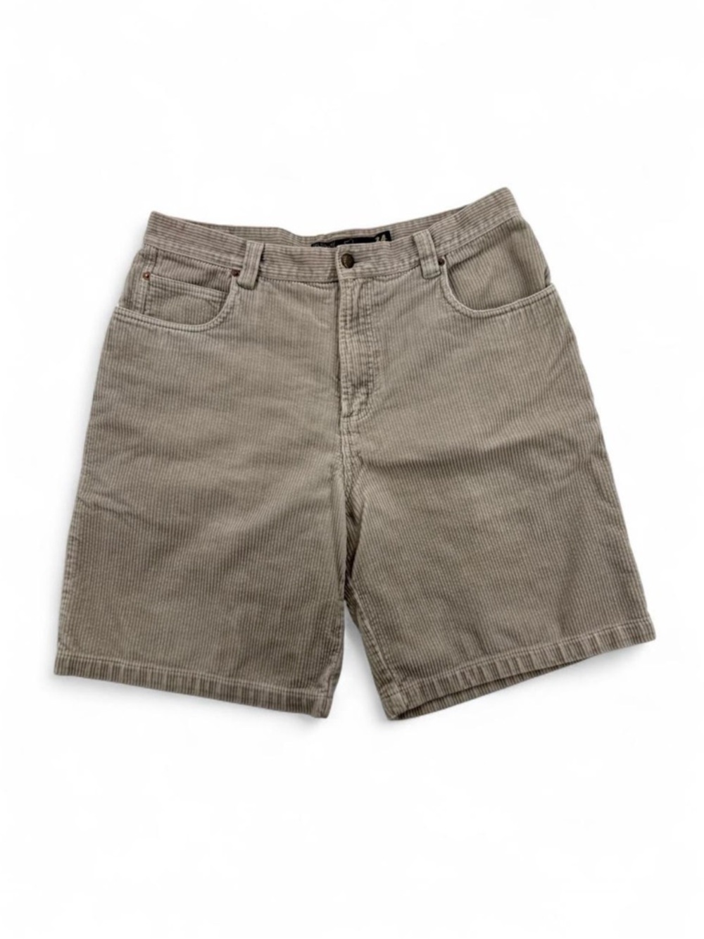 Men's Vintage Quiksilver Corduroy Skate Relaxed Baggy Shorts in Taupe Size 34